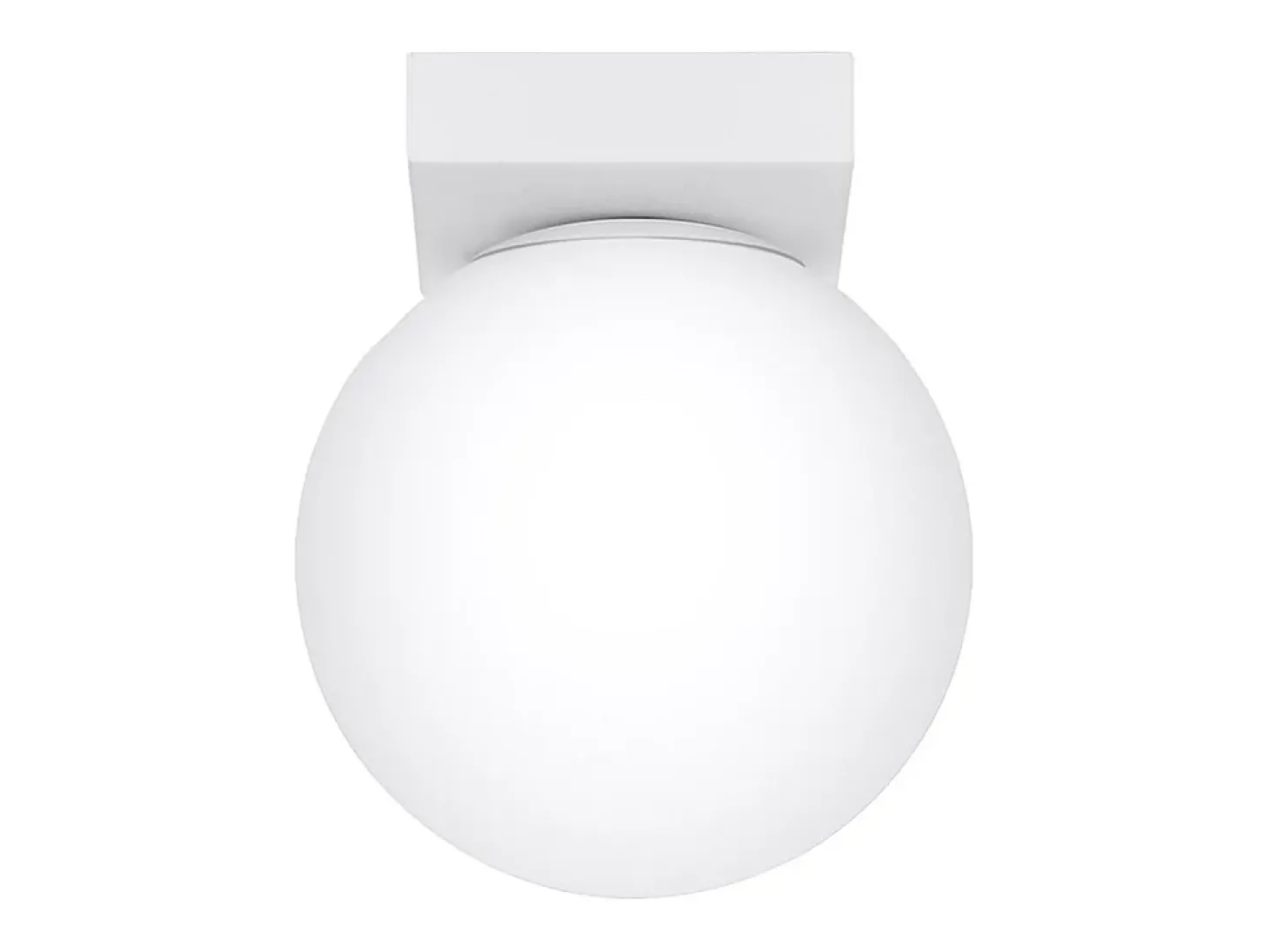Luminárias de teto Zynfi moderno, aço/vidro - 1 fontes de luz 4000K - L.12 x H.14.5 cm - branco