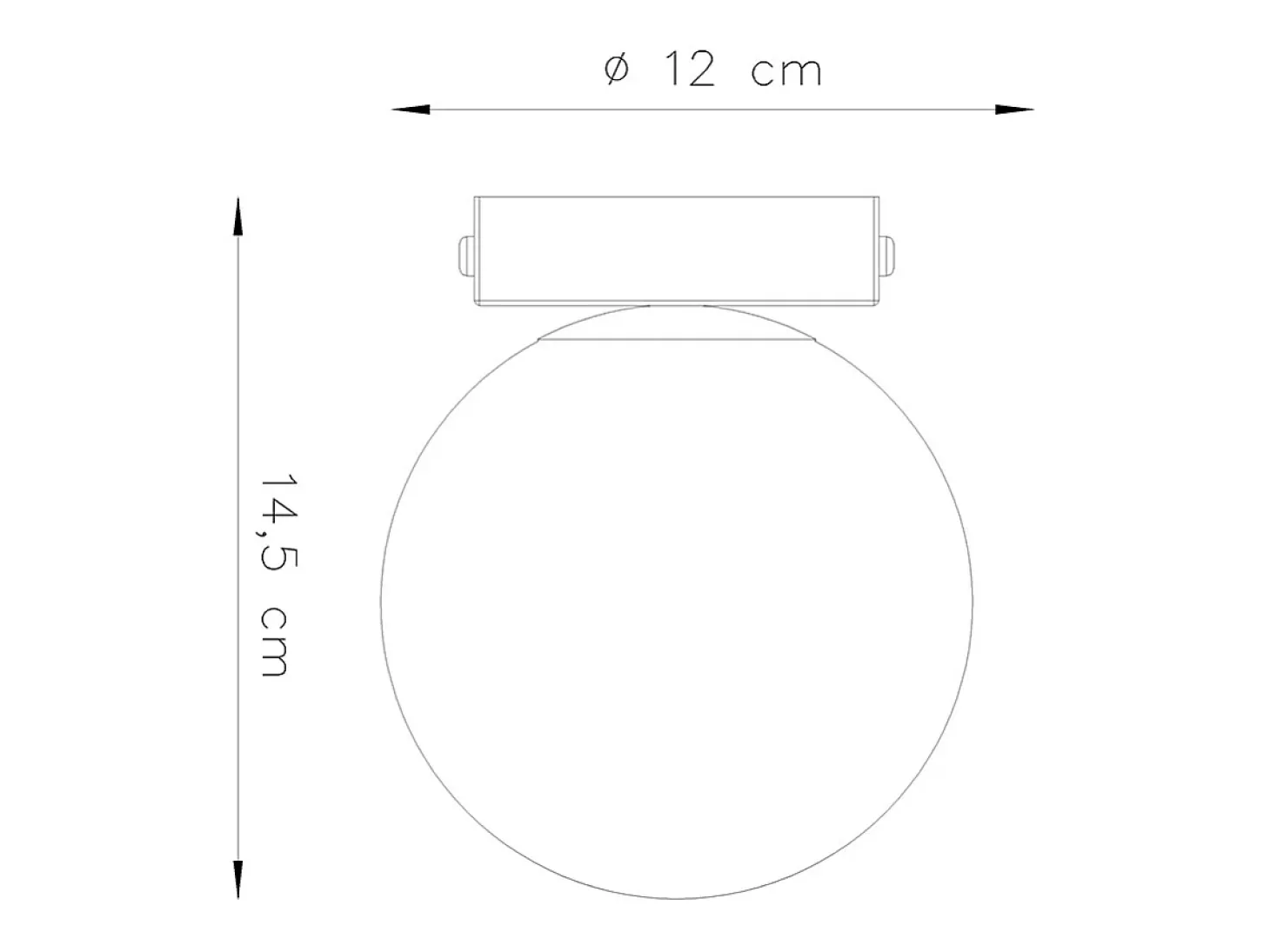 Luminárias de teto Zynfi moderno, aço/vidro - 1 fontes de luz 4000K - L.12 x H.14.5 cm - branco