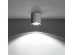 Luminárias de teto Zynko industrial, concreto - 1 fontes de luz 4000K - L.14 x H.14 cm - cinza