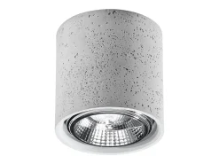 Luminárias de teto Zynko industrial, concreto - 1 fontes de luz 4000K - L.14 x H.14 cm - cinza