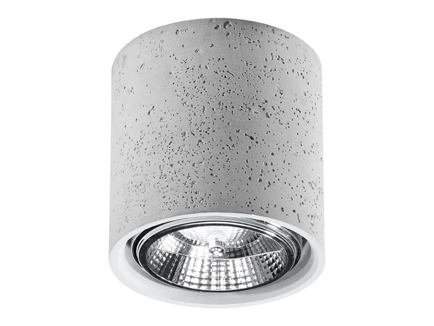 Luminárias de teto Zynko industrial, concreto - 1 fontes de luz 4000K - L.14 x H.14 cm - cinza