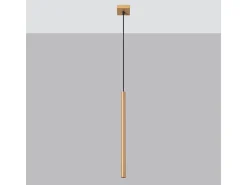 Luminárias pendentes Brill moderno, aço - 1 fontes de luz 3000K - L.3.5 x H.115 cm - dourado
