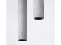 Luminárias pendentes Brill moderno, concreto - 3 fontes de luz 4000K - L.19.5 x H.115 cm - cinza