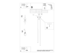 Luminárias pendentes Brill moderno, aço - 2 fontes de luz 4000K - L.15 x H.118 cm - branco
