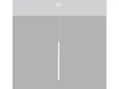 Luminárias pendentes Brill moderno, aço - 1 fontes de luz 3000K - L.8 x H.100 cm - branco
