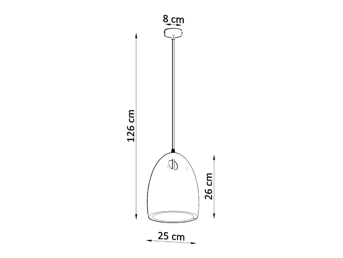 Luminárias Pendentes Bukano Moderno, Cerâmica - 1 Lichtbronnen - L.25 X H.126 Cm - Branco