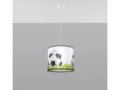 Luminárias pendentes Calcio c moderno, PVC - 1 fontes de luz 3000K - L.30 x H.82 cm - branco/preto/verde