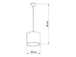 Luminárias pendentes Calcio c moderno, PVC - 1 fontes de luz 3000K - L.30 x H.82 cm - branco/preto/verde