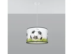 Luminárias pendentes Calcio c moderno, PVC - 1 fontes de luz 3000K - L.40 x H.82 cm - branco/preto/verde