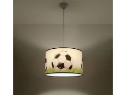 Luminárias pendentes Calcio c moderno, PVC - 1 fontes de luz 4000K - L.40 x H.82 cm - branco/preto/verde