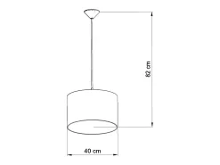 Luminárias pendentes Calcio c moderno, PVC - 1 fontes de luz 4000K - L.40 x H.82 cm - branco/preto/verde