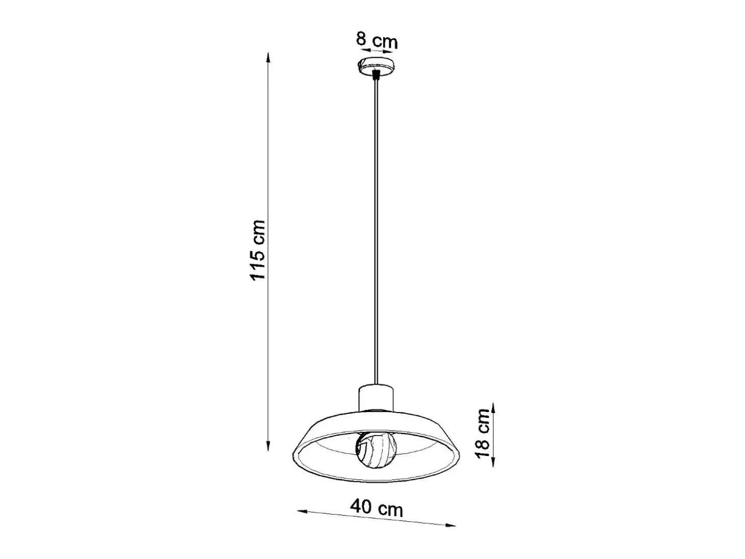 Luminárias pendentes Evoxa industrial, betoNão aplicávelrewno - 1 fontes de luz 3000K - L.40 x H.115 cm - cinza
