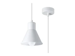 Luminárias pendentes Faldura moderno, aço - 1 fontes de luz 3000K - L.14 x H.120 cm - branco