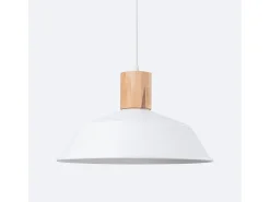 Luminárias pendentes Fanova escandinavo, aço - 1 fontes de luz 4000K - L.34 x H.120 cm - branco