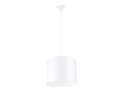 Luminárias pendentes Gloxo minimalista, tecido/PVC - 1 fontes de luz 3000K - L.30 x H.88 cm - branco