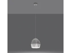 Luminárias pendentes Mintx moderno, cerâmica - 1 fontes de luz 4000K - L.20 x H.125 cm - branco