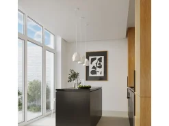 Luminárias pendentes Mintx moderno, cerâmica - 1 fontes de luz 4000K - L.20 x H.125 cm - branco