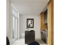 Luminárias pendentes Mintx moderno, cerâmica - 1 fontes de luz 4000K - L.20 x H.125 cm - branco