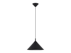 Luminárias pendentes Paloa escandinavo, aço - 1 fontes de luz 3000K - L.30 x H.76 cm - preto
