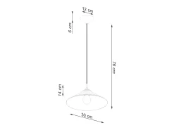Luminárias pendentes Paloa escandinavo, aço - 1 fontes de luz 3000K - L.30 x H.76 cm - preto