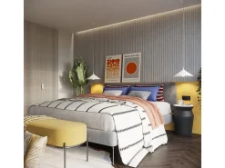 Luminárias pendentes Paloa escandinavo, aço - 1 fontes de luz 4000K - L.30 x H.76 cm - branco