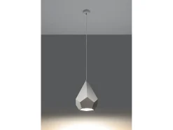 Luminárias Pendentes Pavlus Moderno, Cerâmica - 1 Lichtbronnen - L.25 X H.135 Cm - Branco