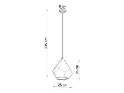 Luminárias Pendentes Pavlus Moderno, Cerâmica - 1 Lichtbronnen - L.25 X H.135 Cm - Branco