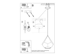 Luminárias Pendentes Pavlus Moderno, Cerâmica - 1 Lichtbronnen - L.25 X H.135 Cm - Branco