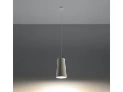 Luminárias pendentes Speim moderno, cerâmica - 1 fontes de luz 4000K - L.16 x H.128 cm - branco