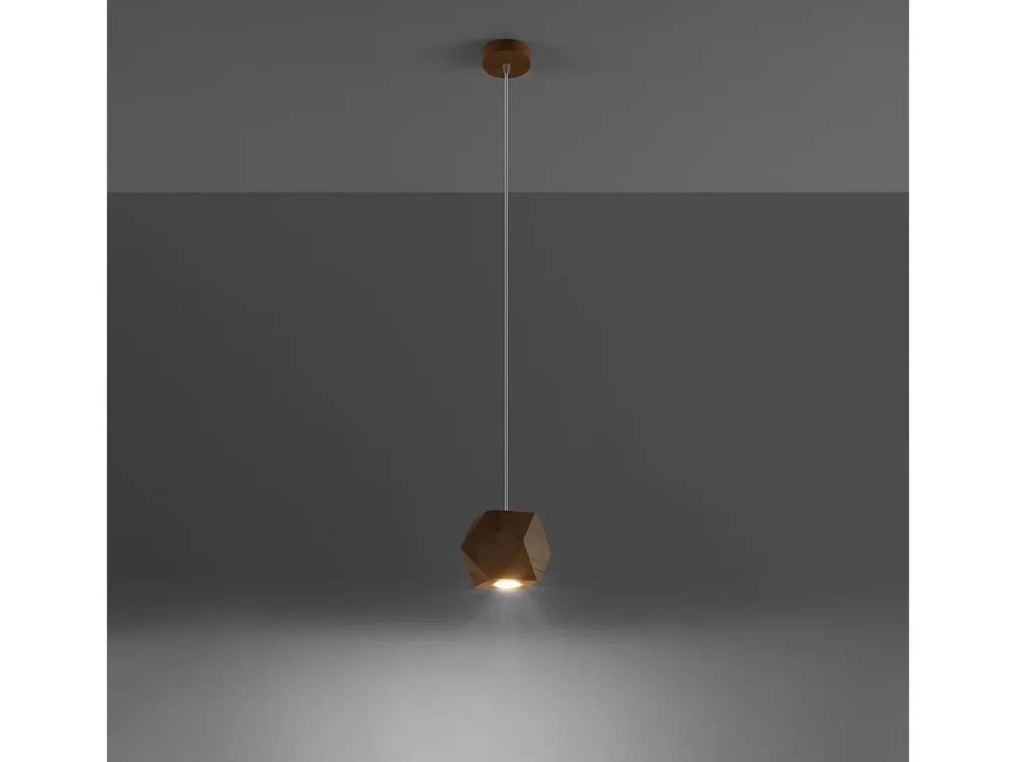 Luminárias pendentes Timberix escandinavo, madeira - 1 fontes de luz 4000K - L.12 x H.120 cm - madeira natural