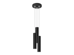 Luminárias pendentes Toris moderno, aço - 3 fontes de luz 4000K - L.20 x H.110 cm - preto
