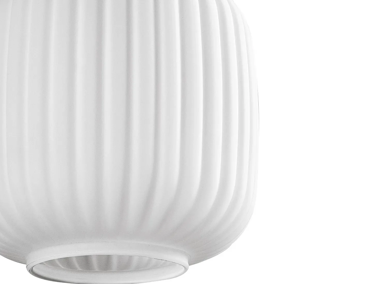 Lustre em metal - Dourado e branco - 3 quebra-luzes C. 87 x A. 130 cm - OSKA