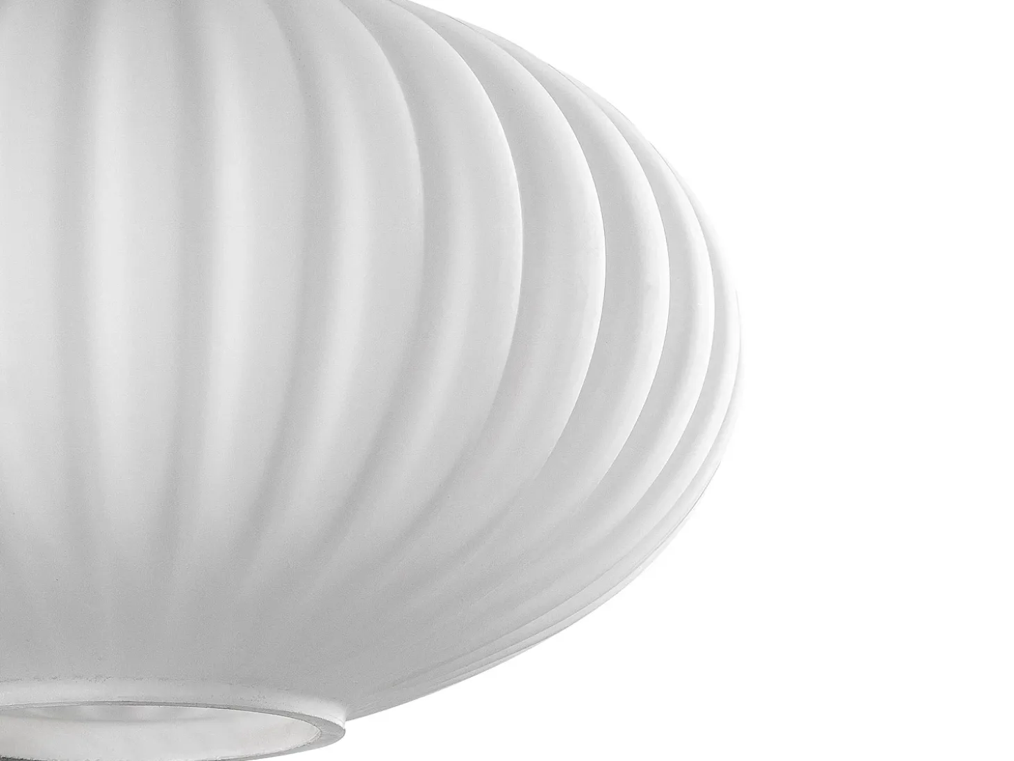 Lustre em metal - Dourado e branco - 3 quebra-luzes C. 87 x A. 130 cm - OSKA