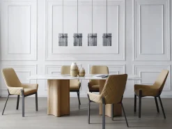 Lustre industrial 4 abajures vidro fumado preto C110 x A140 cm DIVO