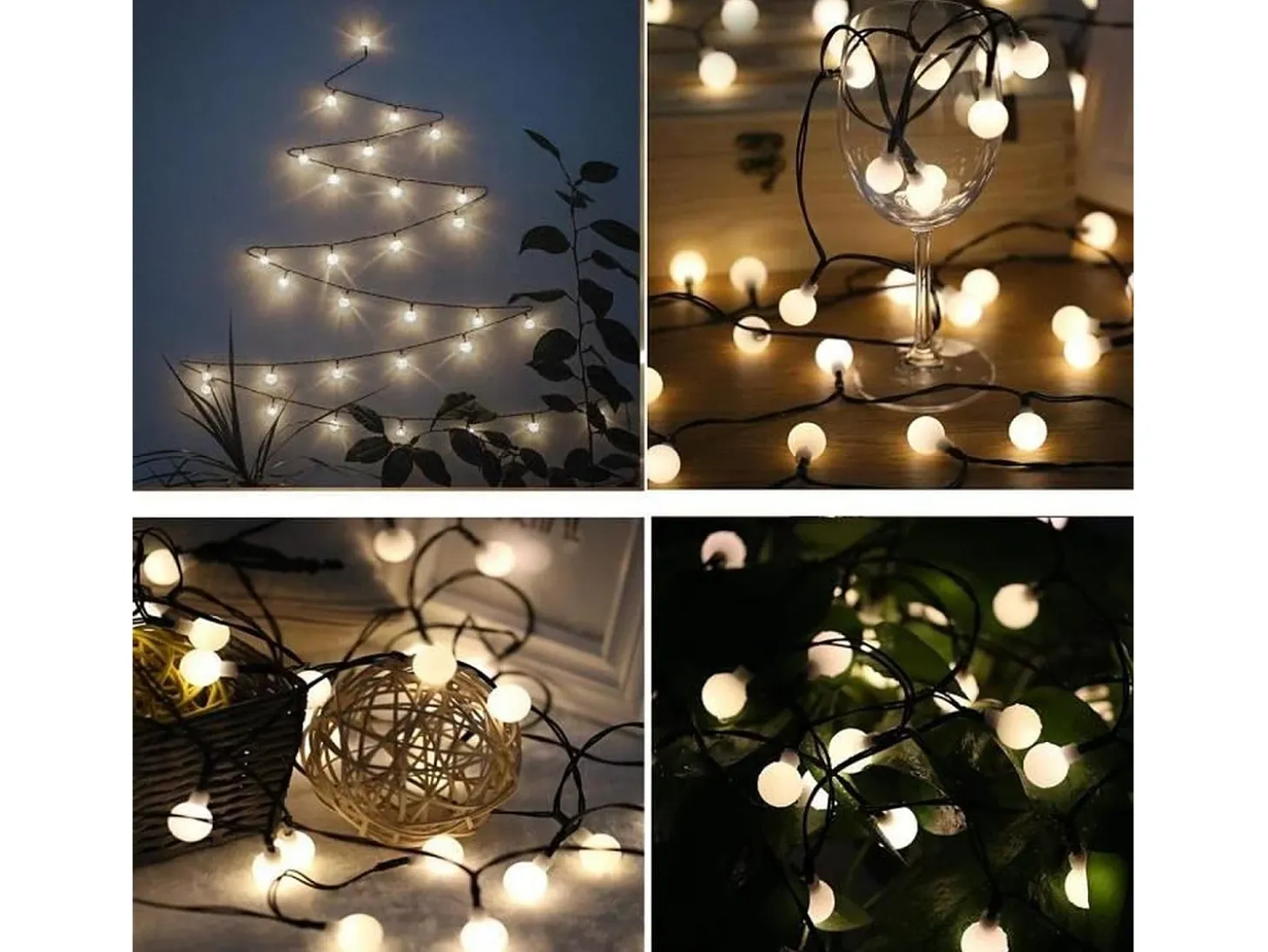 Luzes de corda solares 60LED BILLY