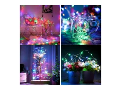 100M 600 LED String Lights Carnaval Casamento Exterior Iluminação de Jardim Interior, Multicolorido