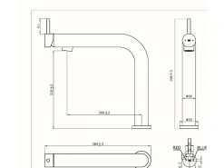 Magic misturador para lava-loiça cinzento metalizado Essebagno