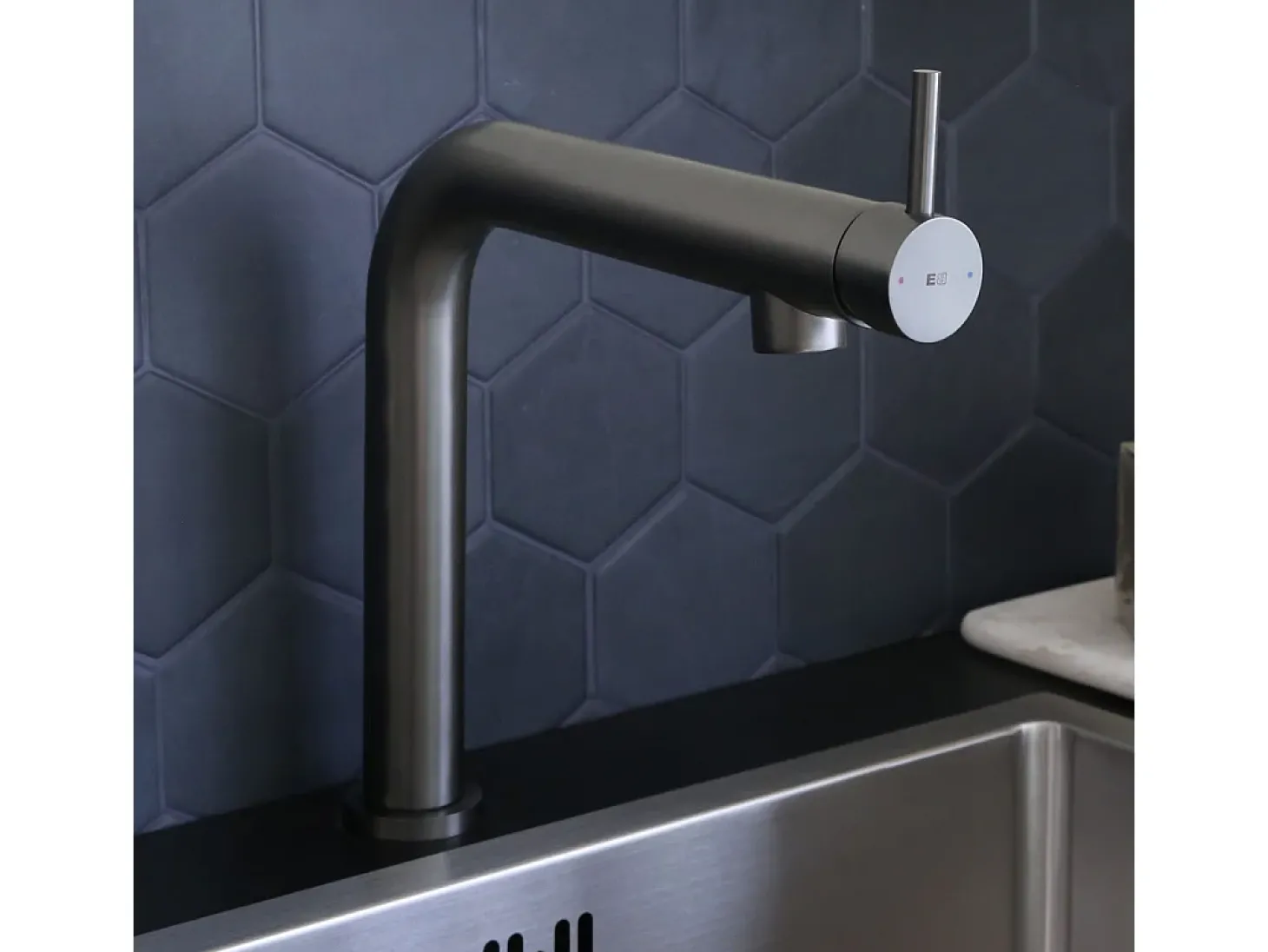 Magic misturador para lava-loiça cinzento metalizado Essebagno