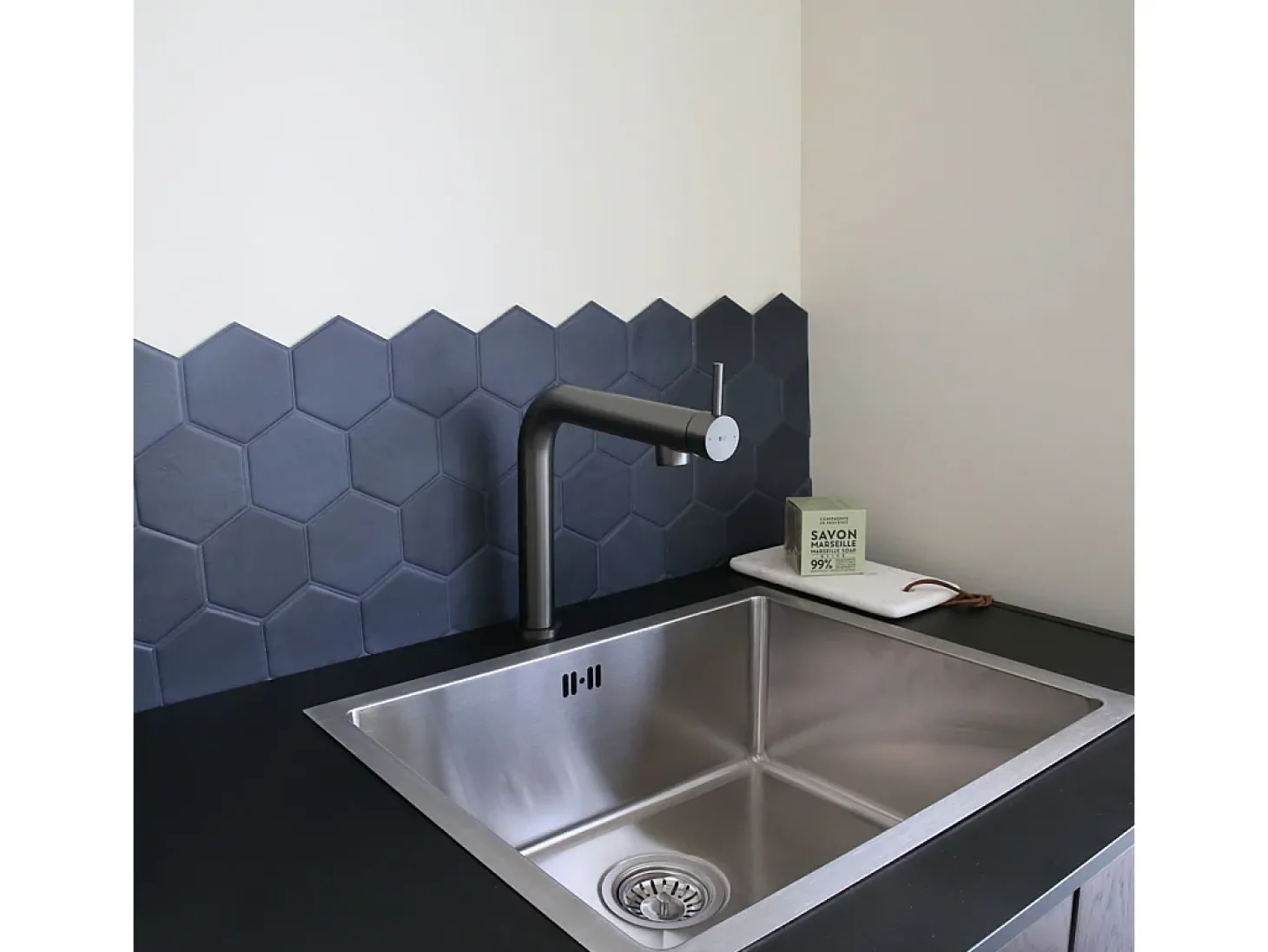 Magic misturador para lava-loiça cinzento metalizado Essebagno