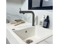 Magic misturador para lava-loiça cinzento metalizado Essebagno
