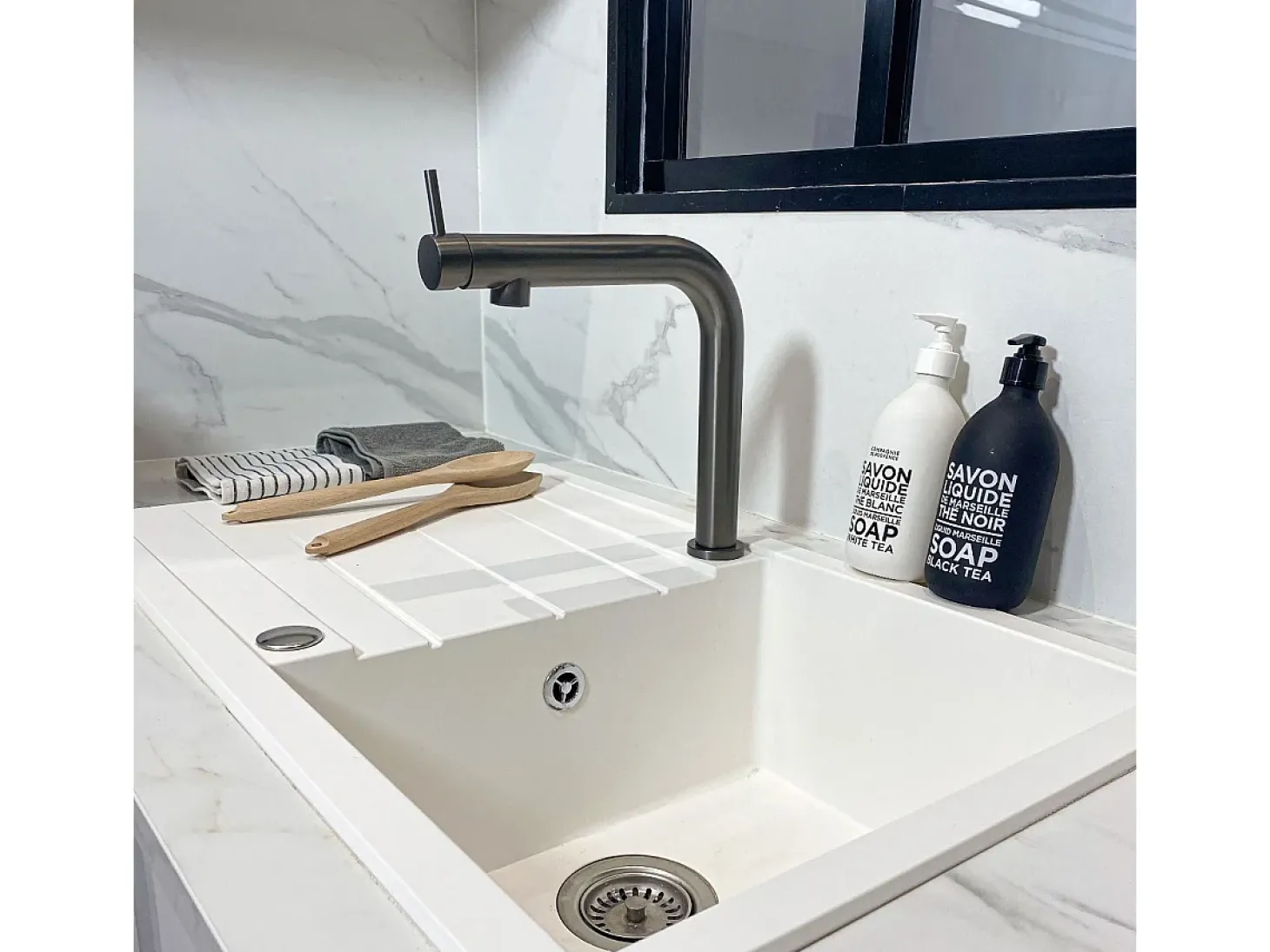 Magic misturador para lava-loiça cinzento metalizado Essebagno