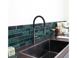 Magneto Misturadora monocomando de lavatório com chuveiro de mão cinza metálico Essebagno