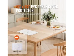 Mantel SucceBuy Proteção de Mesa em PVC 107 X 152 CM, Proteção de Escritório Congelada de 0.15CM de Espessura