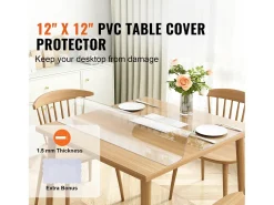 Mantel SucceBuy Protetor de Mesa em PVC 30 X 30 CM, Protetor de Escritório em Plástico Transparente 0.15CM de Espessura