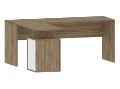 Mark Desk, Mesa de canto para PC, Mesa de escritório multiuso, Mesa multiposições que economiza espaço, 100% Fabricado na Itália, 160x60h75 cm, Carvalho