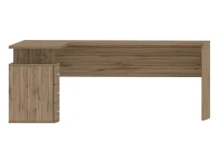 Mark Desk, Mesa de canto para PC, Mesa de escritório multiuso, Mesa multiposições que economiza espaço, 100% Fabricado na Itália, 160x60h75 cm, Carvalho