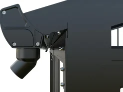Marquise alumínio e policarbonato com proteção UV 12 m² antracite - MATHILDA