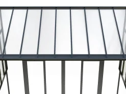 Marquise em policarbonato com proteção UV 15,8 m² antracite MATHILDA