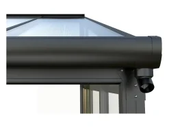Marquise em policarbonato com proteção UV 15,8 m² antracite MATHILDA