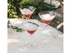 Martini - Conjunto de 4 peças Taça 23 cl Copo para Coquetéis e Vinhos Aromáticos, Copo, Design Elegante - Zafferano Fabricado na Itália
